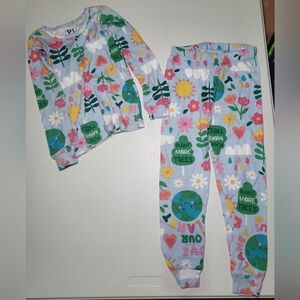 Kids Pajama Set with Nature Print